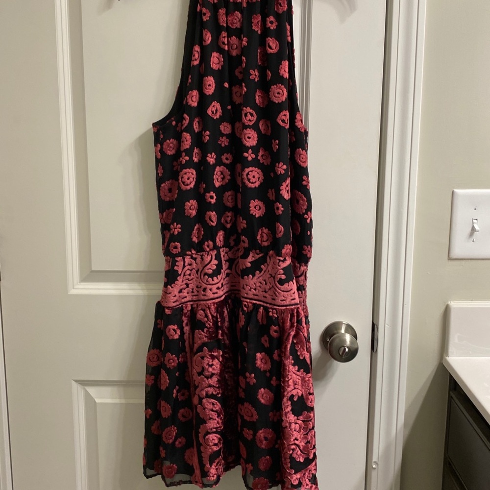 Ramy Brook "Naima" velvet burnout cocktail dress. - Picture 13 of 16
